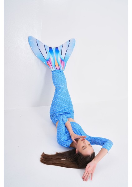 Deniz Kızı Temalı Anne ve Kız Parti Kostümleri, Mavi Renkli, Eğlenceli ve Şık Tasarım indirimleri