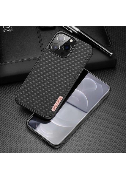 Dux Ducis Fino Serisi iPhone 13 Pro Max Kılıf Premium Dokuma Silikon KILIF-(1903) modelleri