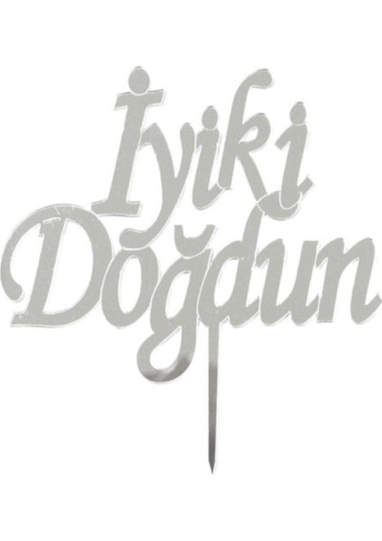 Iyi Ki Doğdun Yazılı Aynalı Gümüş Pleksi, Renkli ve Şık Doğum Günü Hediyesi.