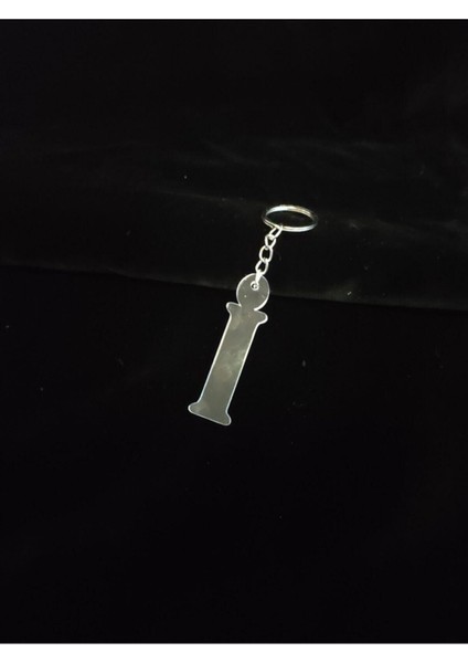 I Harfi Şeffaf Pleksi Anahtarlık, Turuncu Renkli, Şık ve Dayanıklı Tasarım