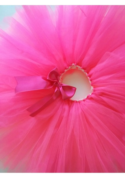 Fosforlu Pembe Tüllü Gösteri Kostüm, Kız Çocuklarına Özel, Şık ve Renkli Tasarım fiyatları