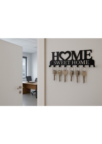 Şık Metal Anahtarlık Askılığı, Siyah Renkli ve Giriş Dekoruna Uygun indirimleri