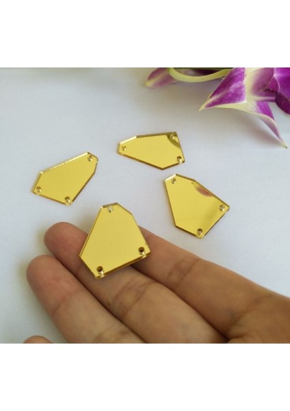 Beyaz Akrilik 20'li Küpe Deliği Yapışkanlı Tasarım Seti