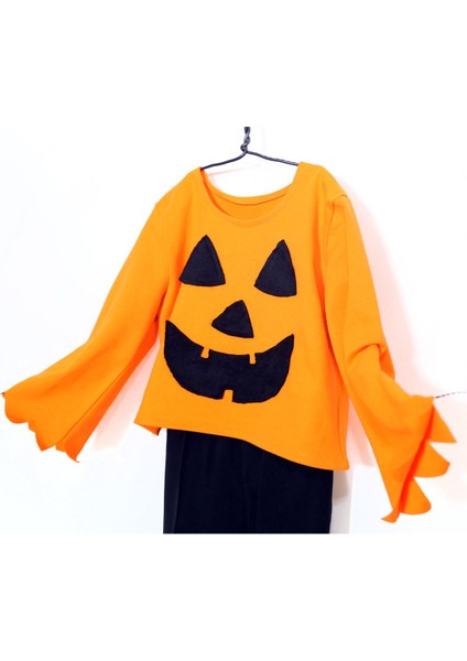 Turuncu Kabak Kostümü Pantolon ve Üst Takımı, Renkli ve Eğlenceli Giyim Seti fiyatları
