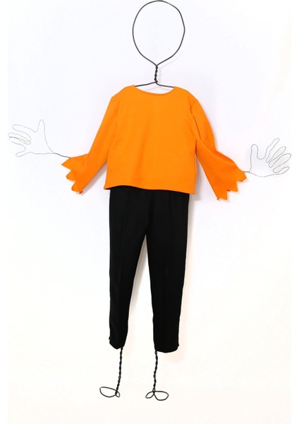 Turuncu Kabak Kostümü Pantolon ve Üst Takımı, Renkli ve Eğlenceli Giyim Seti modelleri
