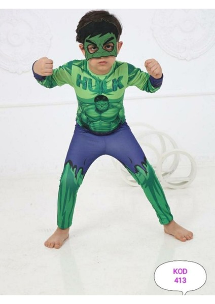 Yeşil Hulk Baskılı Erkek Çocuk Kostüm, Eğlence Dolu Oyunlar Için Ideal Seçim fırsatları
