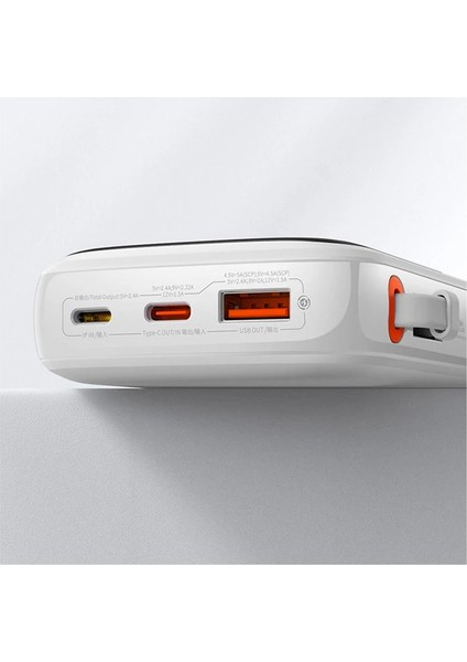 Baseus Qpow Pro Dijital Göstergeli 10000MAH 20W Hızlı Şarj Powerbank iPhone Lightning KABLOLU-(1903) modelleri