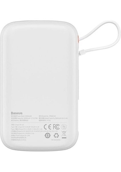 Baseus Qpow Pro Dijital Göstergeli 10000MAH 20W Hızlı Şarj Powerbank iPhone Lightning KABLOLU-(1903) fırsatları