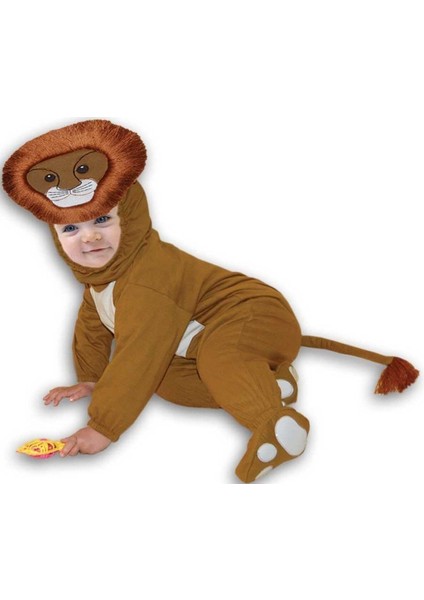 Sevimli Bebek Aslan Kostümü, Kahverengi, Rahat ve Şık Tasarım