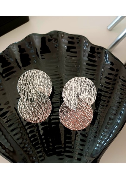 Hasır Model Metalik Renk Küpe