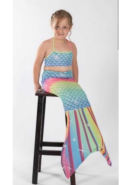 Kız Çocuk Deniz Kızı Mayo Kostüm, Renkli ve Şık Yazlık Kıyafet fiyatları