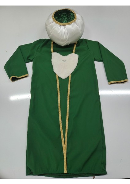 Yeşil Hoca Kıyafeti, Kavuğu, Sakalı ve Cübbesi Seti