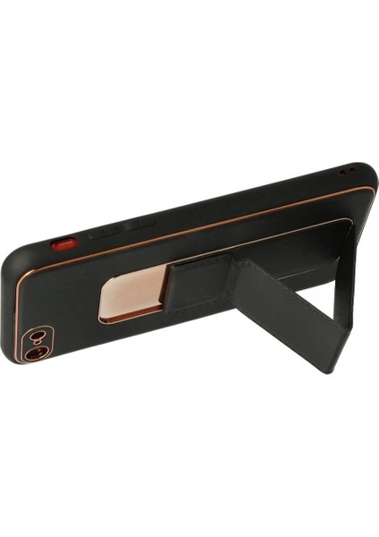 iPhone 7 Kılıf Coco Deri Standlı Kapak - Siyah modelleri