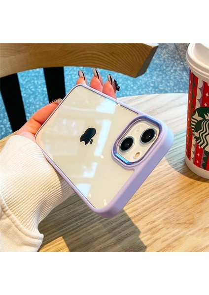 Ally iPhone 12 - 12 Pro 6.1inç Kılıf Parlak Renkli Çerçeveli Ultra Lüx Tpu Silikon KILIF-(1903) modelleri