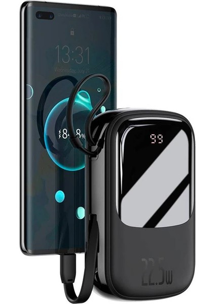 Baseus Qpow Pro Dijital Göstergeli 10000MAH 22.5W Hızlı Şarj POWERBANK-(1903)