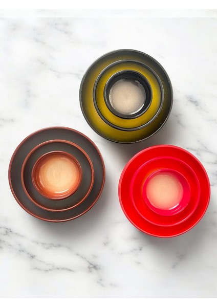 Renkli 9 Parça Set, Kahvaltılık, Sosluk, Mezelik ve Atıştırmalıklar Için Ideal fırsatları