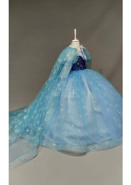Mavi Elsa Elbise, Pelerinli Kostüm, Çocuk ve Yetişkin Için Neşeli Tasarım fırsatları