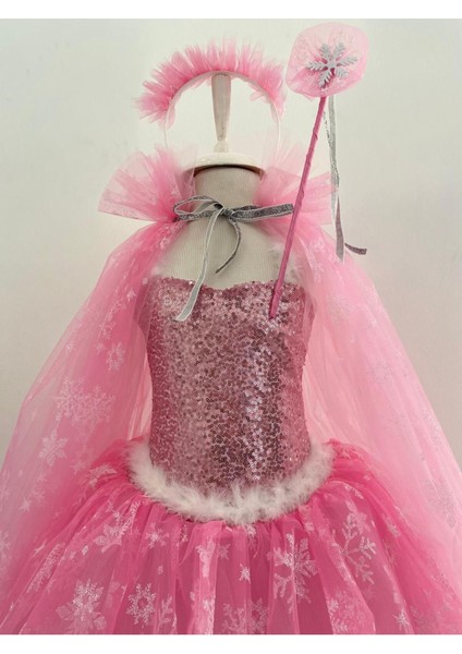 Pembe Askılı Pelerinli Elsa Kostümü, Çocuklar Için Eğlenceli ve Şık Bir Seçim fırsatları