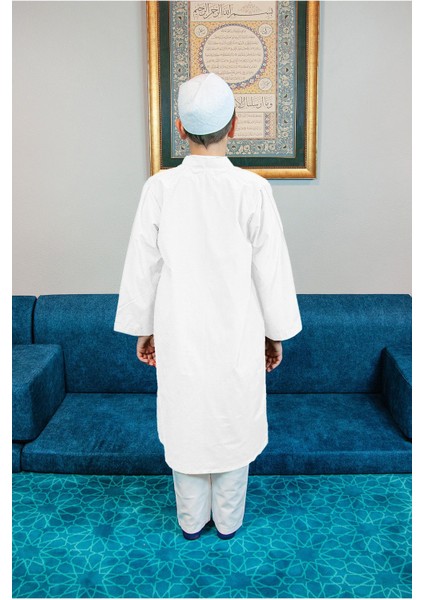 Erkek Çocuk Namaz Elbisesi, Beyaz, Rahat ve Şık Tasarım. modelleri