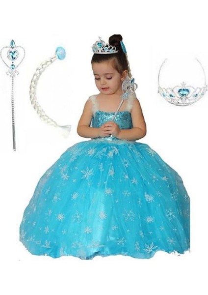 Mavi Elsa Askılı Kostüm, Şık ve Rahat Tasarım, Çocuklar Için Ideal Seçenek fiyatları