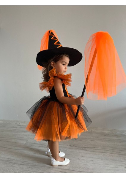 Turuncu Cadı Kostümü, Eğlenceli ve Şık, Çocuk ve Yetişkin Için Uygun fırsatları