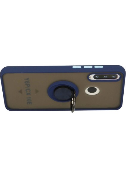 Huawei Y6P Kılıf Montreal Yüzüklü Silikon Kapak - Lacivert modelleri