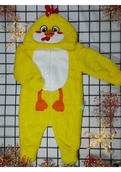 Yumuşak Peluş Civciv Tulum, Renkli ve Rahat Çocuk Kostümü
