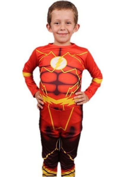 Turuncu Flash Karakter Kostümü, Eğlenceli ve Şık E-Ticaret Ürünü