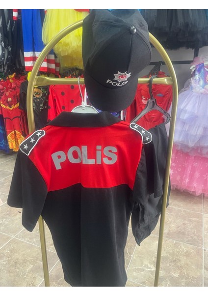 Şık Siyah Polis Kostümü ile Kostüm Giy, Eğlence ve Temsil Dolu Anlar Yaşa modelleri