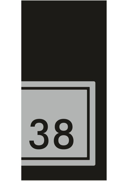 Şık Siyah ve Gümüş Aynalı Daire Kapı Numarası, Modern ve Renkli Tasarım