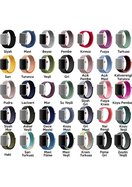 Ally Apple Watch 7-8 45MM 6-5-4 44MM Watch Ultra 49MM Kayış Kordon Spor Loop 3-2-1 42MM-(1903) modelleri