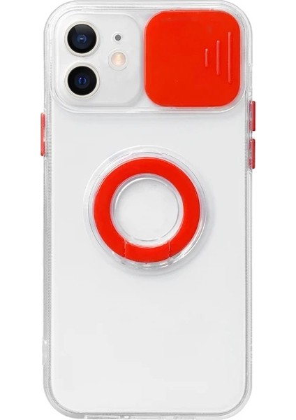 Ally iPhone 11 6.1inç Kılıf Sürgülü Kamera Lens Korumalı Yüzük Standlı Silikon KILIF-(1903) fiyatları