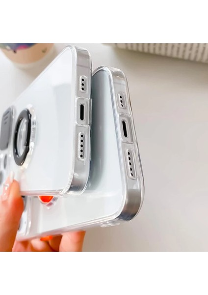 Ally iPhone 13 6.1 Inç Kılıf Sürgülü Kamera Lens Korumalı Yüzük Standlı Silikon KILIF-(1903) indirimleri