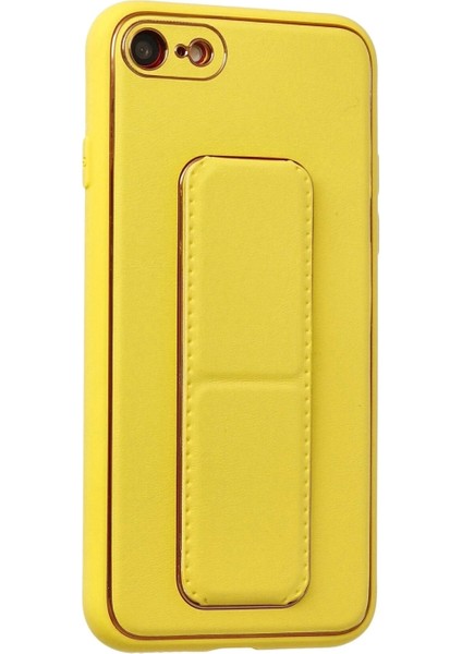 iPhone 7 Kılıf Coco Deri Standlı Kapak - Sarı fiyatları