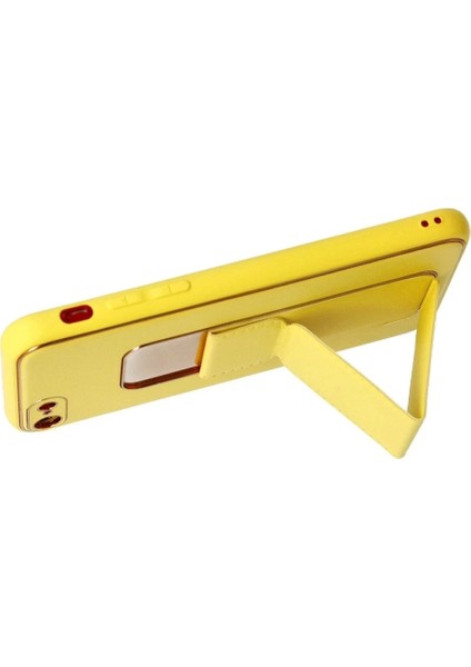 iPhone 7 Kılıf Coco Deri Standlı Kapak - Sarı modelleri