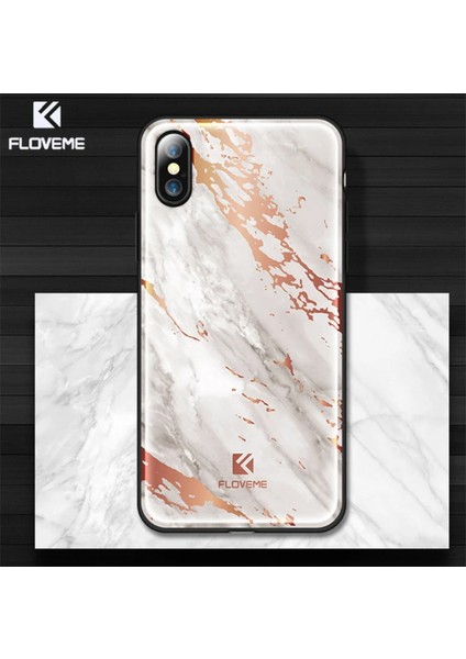 Floveme Iphone x Xs Mermer Desenli Premium Silikon KILIF-(1903) fırsatları