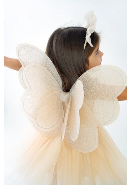 Çocuklar Için Renkli Kelebek Kanatlı Tütü Etek Seti 5-8 Yaş fiyatları