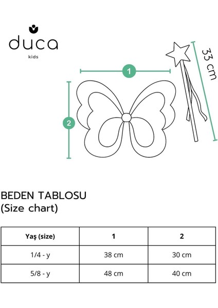 Çocuklar Için Renkli Kelebek Kanatlı Tütü Etek Seti 5-8 Yaş fırsatları