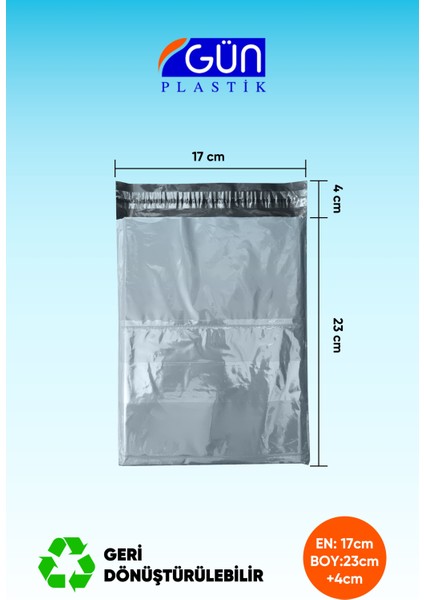 Cepli Kargo Poşeti 17 x 23 + 4 cm (200 Adet)