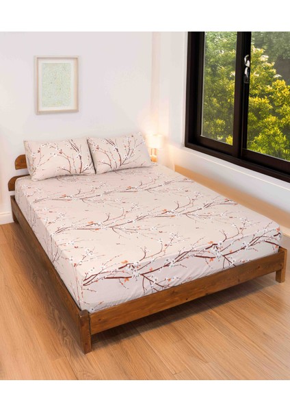 Desenli Lastikli Çarşaf Tek ve Çift Kişilik