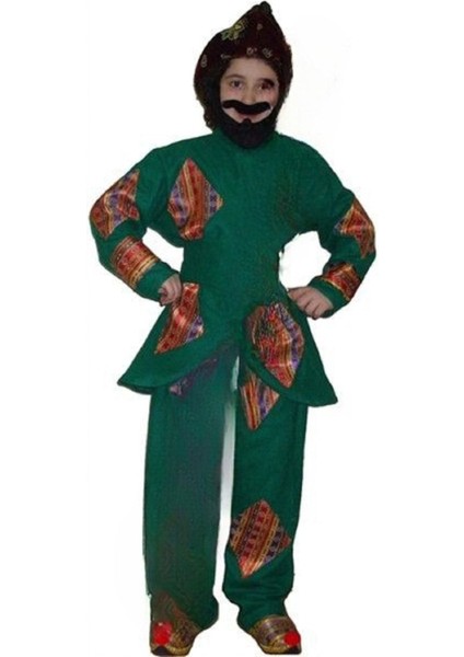 Yeşil Hacivat ve Karagöz Kostüm Seti, Eğlenceli Tiyatro Giyimi