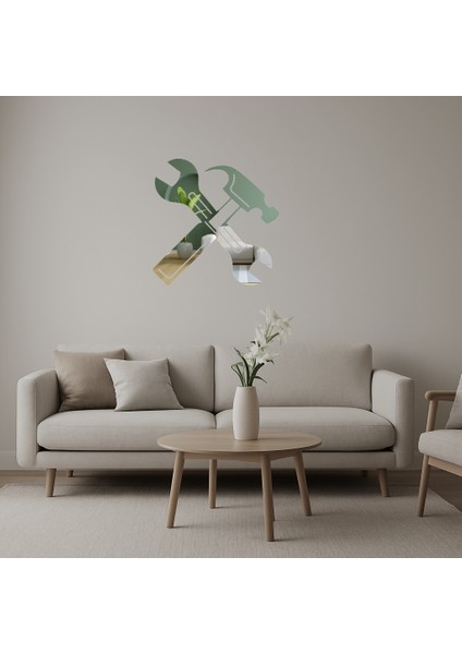 Atölye Aletleri Dekoratif Aynalı Tablo - CPTD4695-7948