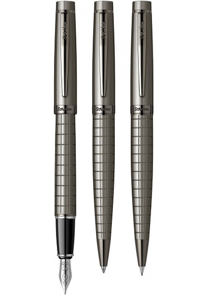 & WizDesign 38 Dolmakalem + Tükenmezkalem + Versatil Üçlü Set Karbon Gri (Ömür Boyu Garantili - Lüks Kutulu - İsme Özel Tasarım) modelleri