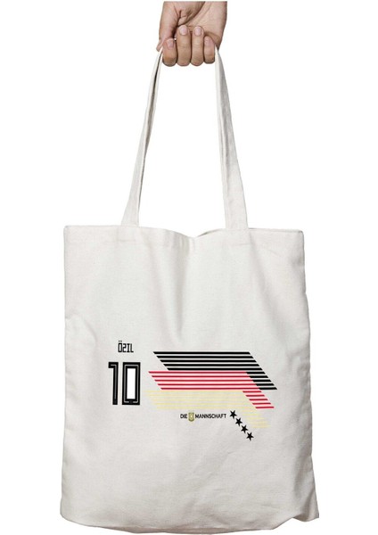 Alemanha Home 2018 10 Mesut Özil Iki Taraf Kalıcı Yıkanabilir Okul Plaj Omuz Bez Çanta