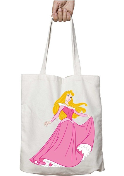 Sleeping-Beauty-Png-Picture Iki Tarafı Kalıcı Baskılı Yıkanabilir Okul Plaj Omuz Bez Çantası