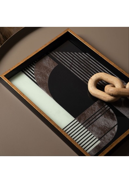 Kahverengi Dekoratif Tepsi 25X40 Cm, Şık ve Kullanışlı Ev Aksesuarı fiyatları