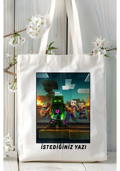 Minecraft Oyun Baskılı Omuz Çanta Kişiye Özel Model 5 fiyatları