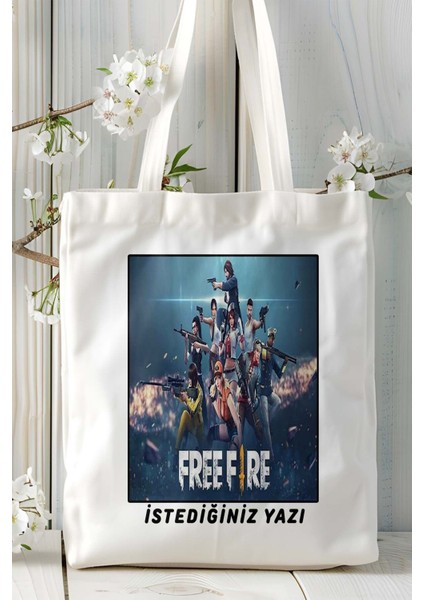 Garena Free Fire Mobil Oyun Baskılı Bez Çanta Omuz Çantası Çift Tafaflı Baskı Kişiye Özel 4 fiyatları