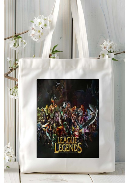 League Of Legends Oyun Baskılı Bez Çanta Omuz Çantası Kişiye Özel Model 32