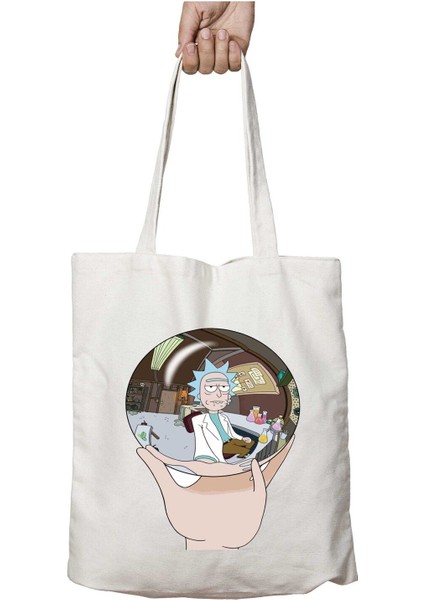 01 Ram Rick Fal Iki Taraf Kalıcı Yıkanabilir Okul Plaj Omuz Bez Çanta